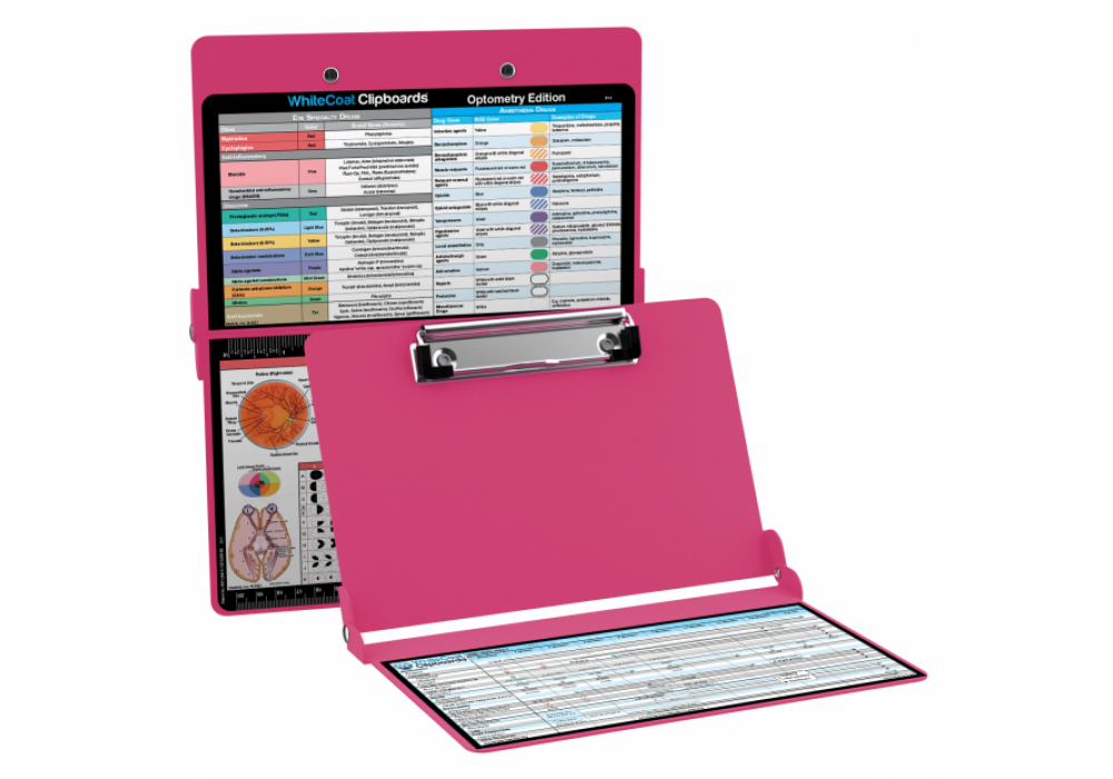 WhiteCoat Clipboard - Pink - Optometry Edition