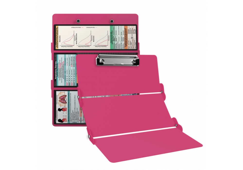 WhiteCoat Clipboard - PINK - Respiratory Edition