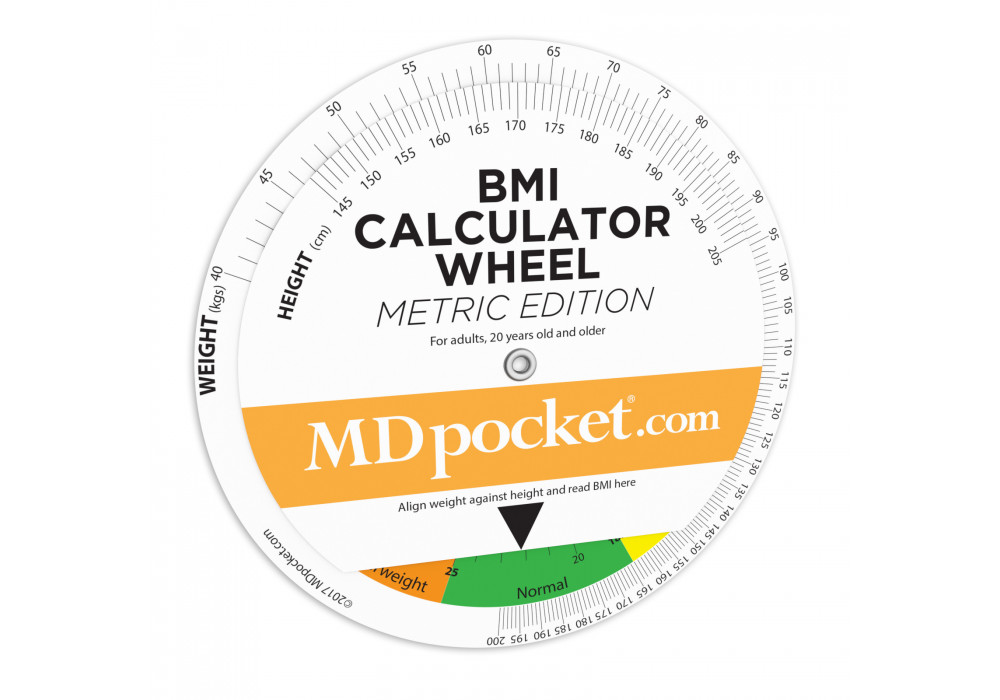 BMI Calculator Wheel - Metric Edition