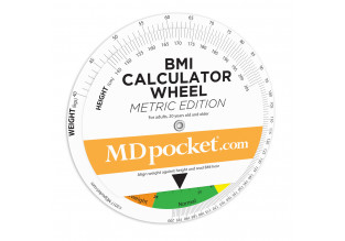 BMI Calculator Wheel - Metric Edition