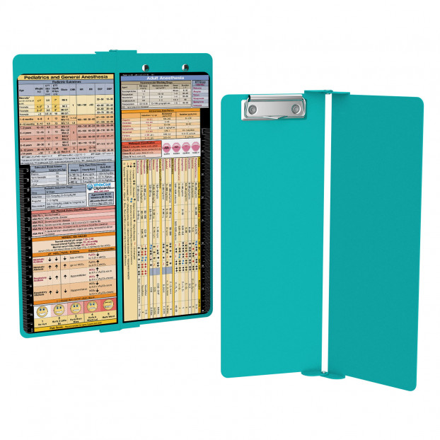WhiteCoat Clipboard® - Vertical - Teal - Anesthesia Edition